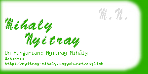mihaly nyitray business card
